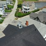 Charcoal roof in residential neighborhood