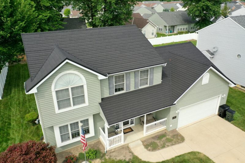 Vinyl siding on a textured home