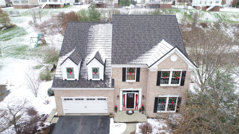 snow on roof