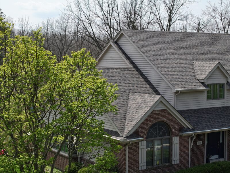 gray asphalt roof