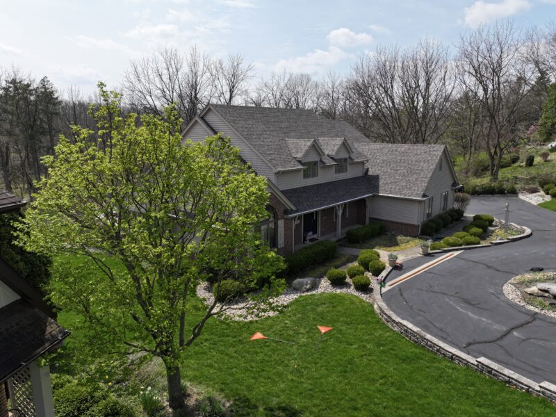 Asphalt roof on home