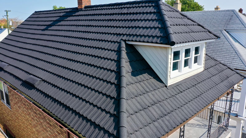 A Close Up of an Beautiful Erie Home Metal Roof.
