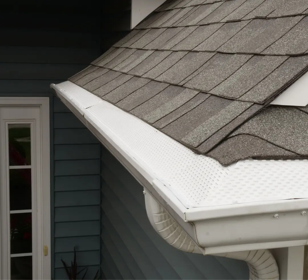 Close up of the Roof's Corner that is using Gutter Guards