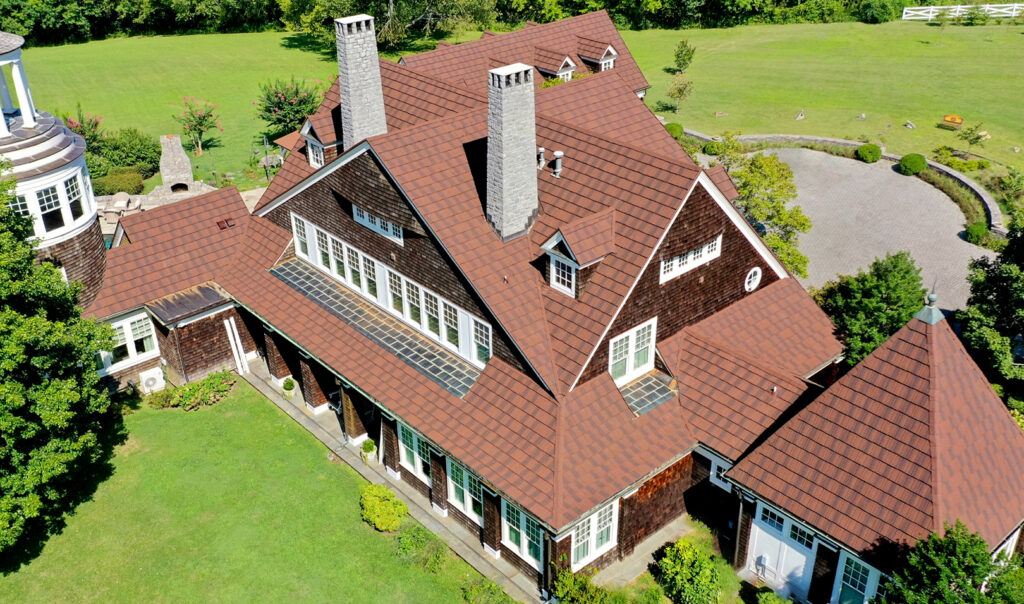 Metal Barclay Pinecrest Hero Beautiful metal roof featuring Erie Home metal shingles