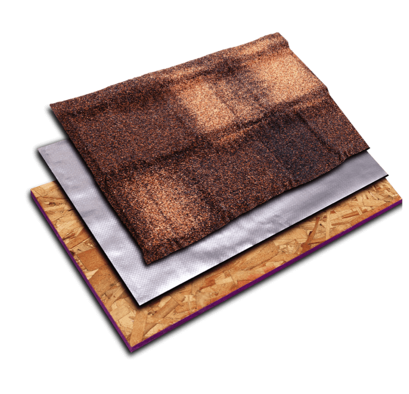 Roofing Materials Layered