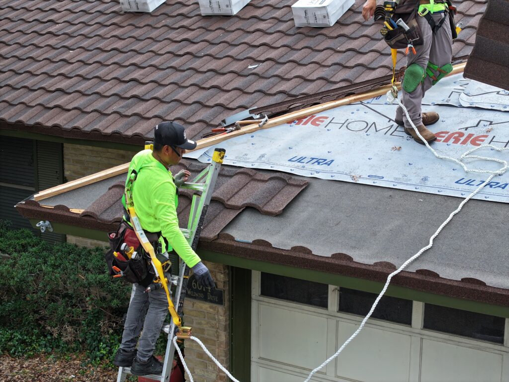metal roof installation