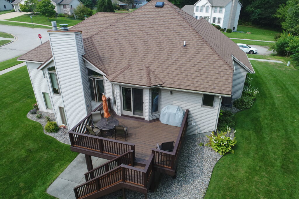 light brown metal roof