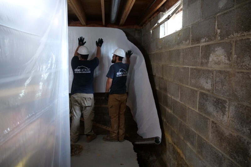 Erie Home basement waterproofing techinicians