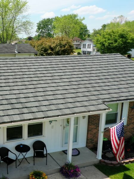 gray metal roof