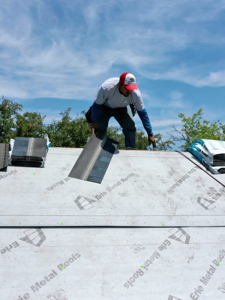 metal roof installation